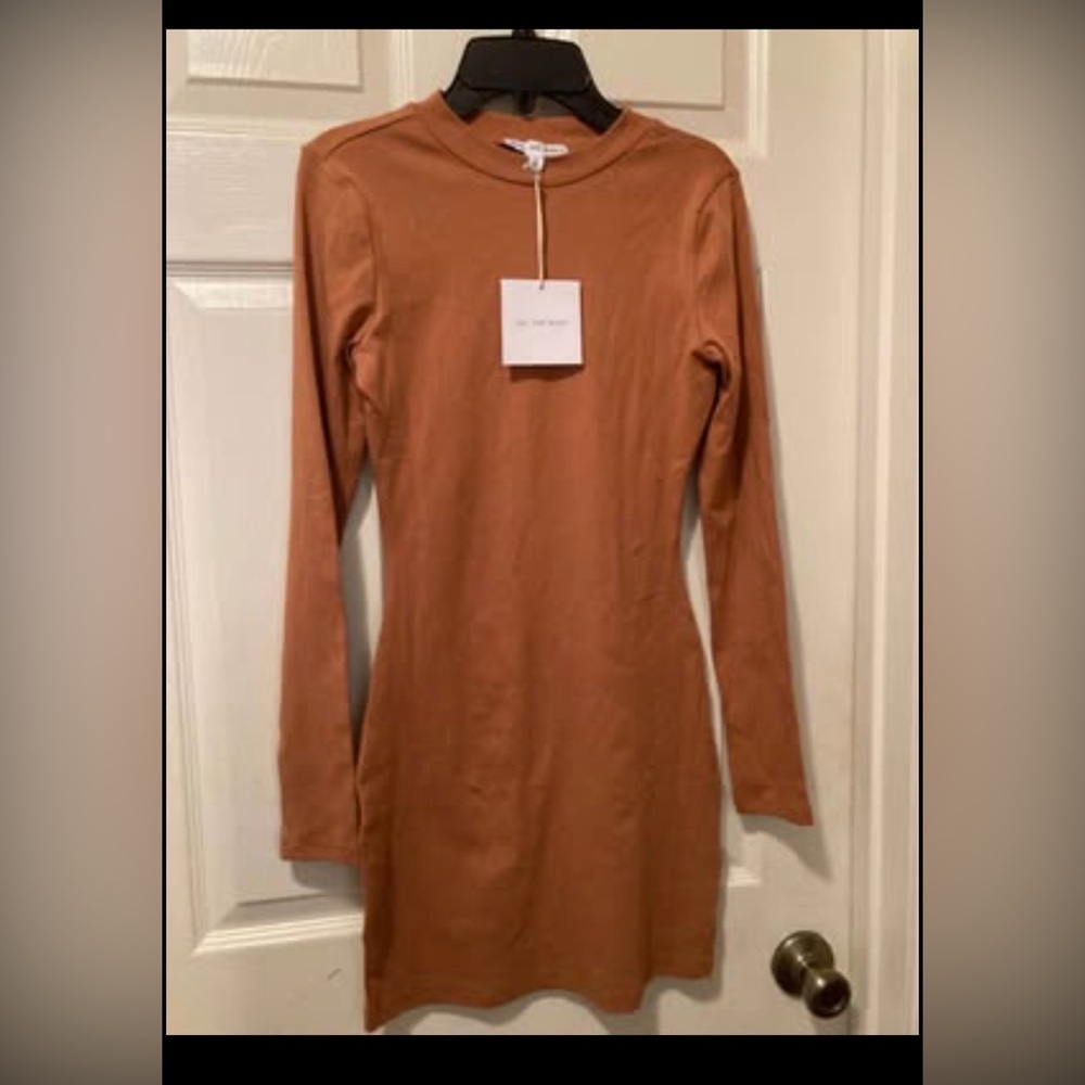 Mini Tan Long Sleeve Dress  All The Ways Size Small New with tags